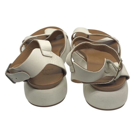 Varese Ivory Toe Ring Platform Sandals Ankle Strap Modern Chunky Size 38 / 7.5 - Picture 6 of 14